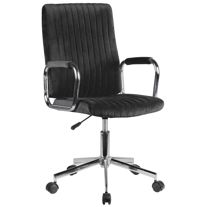 Review GLOBALST Scaun birou catifea reglabil negru