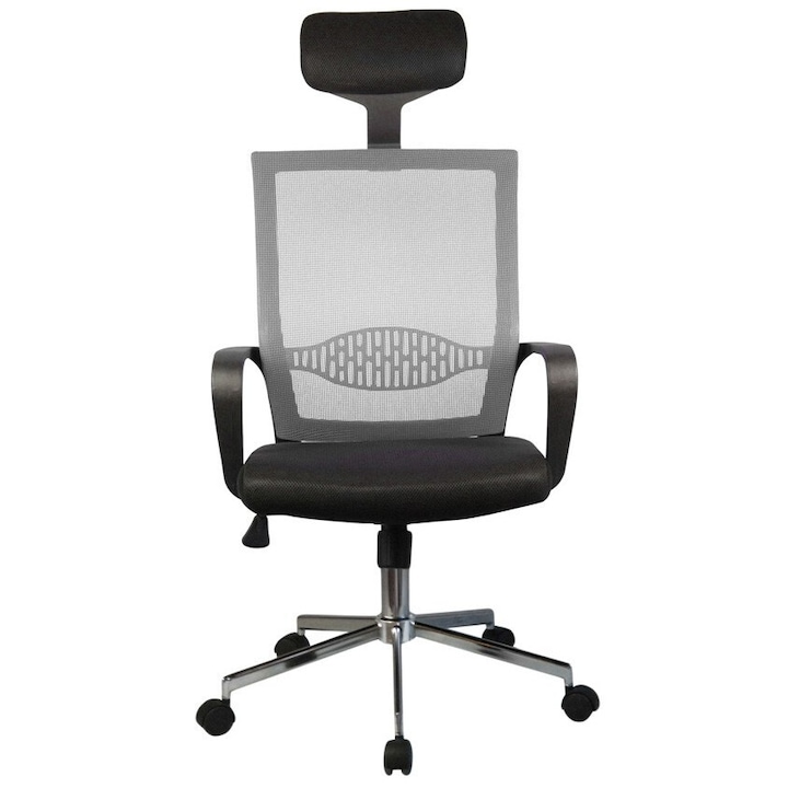 Review GLOBALST Scaun birou ergonomic mesh cu brate ajustabil pe inaltime 135kg gri