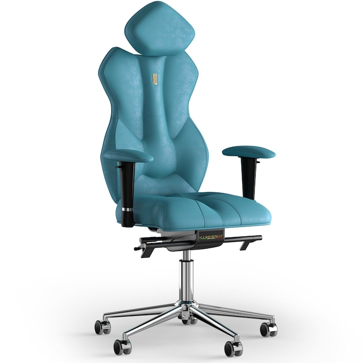 Review Kulik System Scaun de birou ergonomic Royal Antara textil bleumarin
