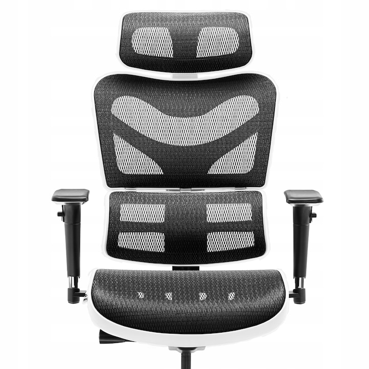 Review Diablo Chairs Diablo V-Commander Ergonomic Alb/Negru 150Kg Mesh