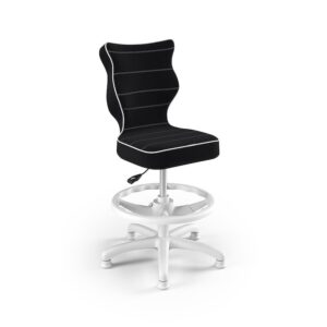 Review Entelo Scaun birou copii ergonomic cu roti suport lombar 110Kg poliester negru