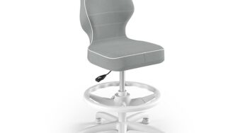 Review Entelo Scaun birou copii ergonomic cu suport lombar si reglabile,105,Cu spatar,Suport lombar si reglabil pe inaltime,110 Kg,Poliester,,Gri