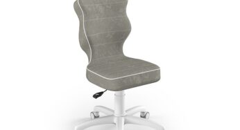 Review Entelo Scaun birou copii ergonomic gri fara brate ajustabil 110Kg poliester