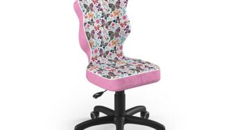 Review Entelo Scaun de birou copii ergonomic cu roti ajustabil 110 Kg Poliester Multicolor