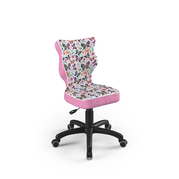 Review Entelo Scaun de birou copii ergonomic cu roti ajustabil 110 Kg Poliester Multicolor