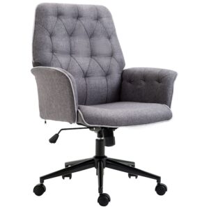 Review Homcom Scaun birou ergonomic brate spatar reglabil 120kg gri inchis