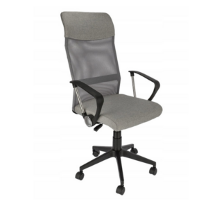 Review Jumi Scaun birou ergonomic cu brate tesatura stofa gri deschis