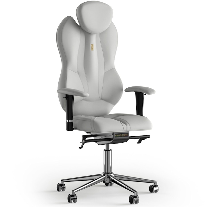 Review Kulik System Scaun birou ergonomic Grand Piele PU Alb optic