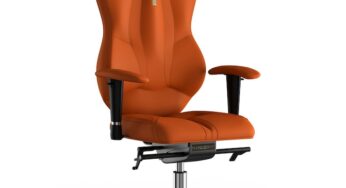 Review Kulik System Scaun birou ergonomic Grand piele portocaliu reglabil