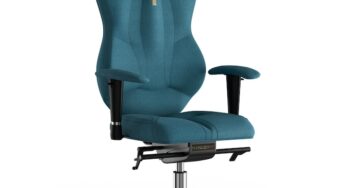 Review Kulik System Scaun de birou ergonomic Grand cu roti,Cu brate,Cu spatar,Inaltime ajustabila,120 Kg,Textil,Neasamblat,Albastru
