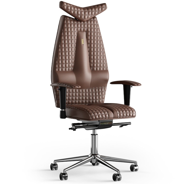 Review Kulik System Scaun de birou ergonomic Jet cu roti Piele maro