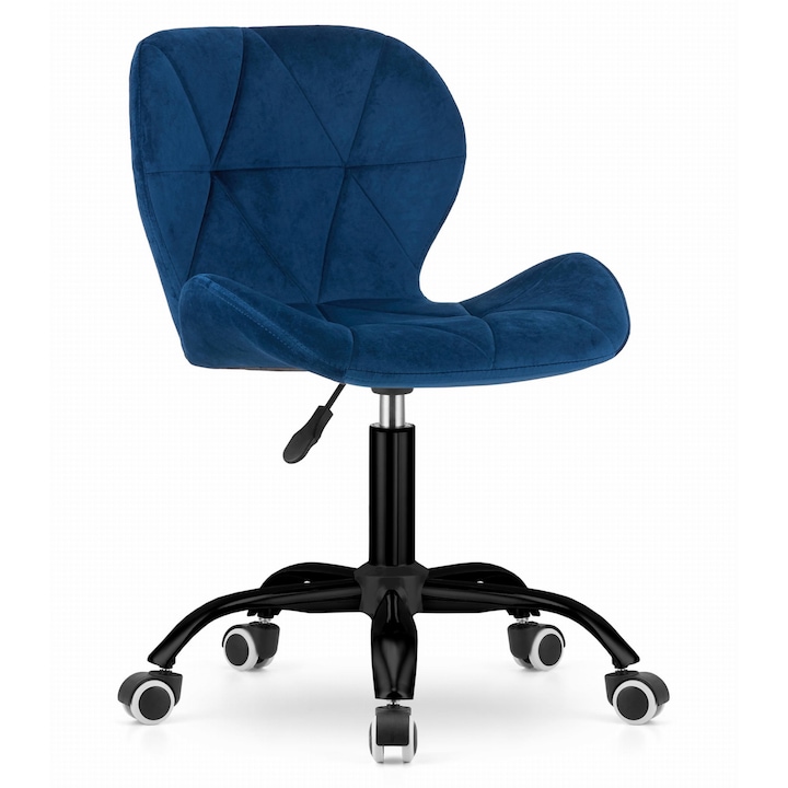 Review OEM Scaun birou NOTO Catifea albastru ergonomic pivotant reglabil