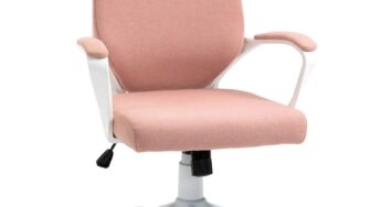 Review OEM Scaun de birou ergonomic roz reglabil cu suport lombar