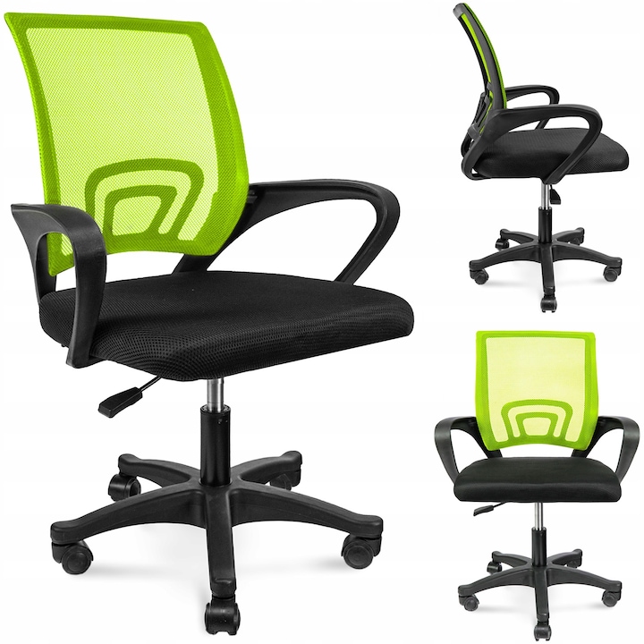 Review OEM Scaun rotativ SMART ergonomic negru verde neon