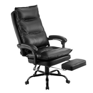 Review OMS Scaun de birou ergonomic suport picioare piele ecologica