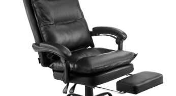 Review OMS Scaun de birou ergonomic suport picioare piele ecologica