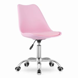 Review Oskar Scaun birou OSKAR ergonomic fara brate cu spatar reglabil roz