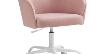 Review SONGMICS Scaun birou ergonomic roz material respirabil ajustabil