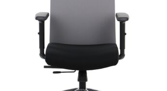 Review STEMA Riverton F/L/AL scaun ergonomic cu brate suport lombar reglabil 150Kg textil negru/gri