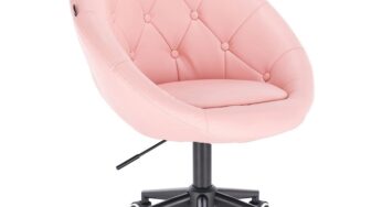 Review Votana HC8516K Scaun birou ergonomic fără brațe cu spătar roți pivotante 7 Kg piele ecologică roz