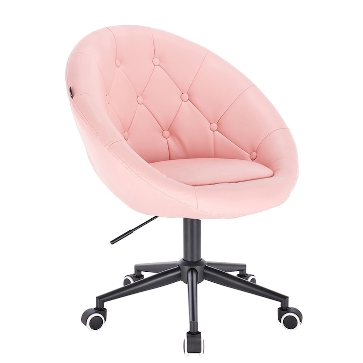 Review Votana HC8516K Scaun birou ergonomic fără brațe cu spătar roți pivotante 7 Kg piele ecologică roz
