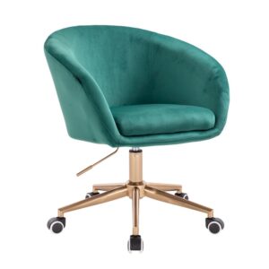 Review Votana HR8326K Scaun birou ergonomic fara brate roti 7Kg catifea verde