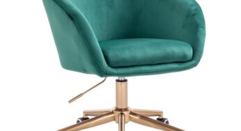 Review Votana HR8326K Scaun birou ergonomic fara brate roti 7Kg catifea verde
