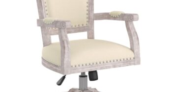 Review vidaXL Scaun birou pivotant ergonomic tesatura bej