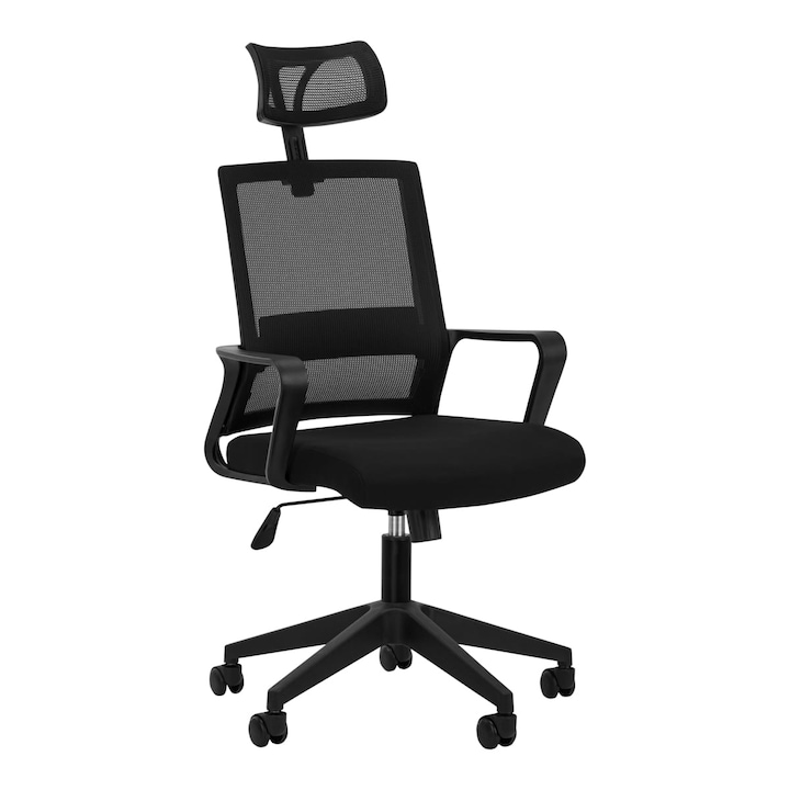 Review Activeshop Scaun ergonomic de birou BS INOX Plasa Negru