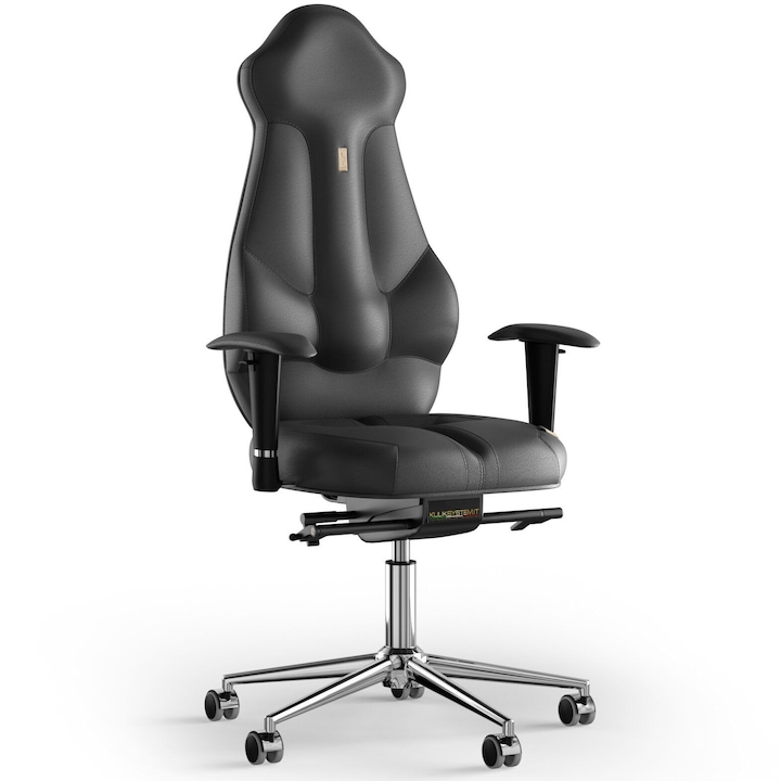 Review Kulik System Scaun de birou ergonomic Imperial Piele Negru ajustabil roti spatar reglabil