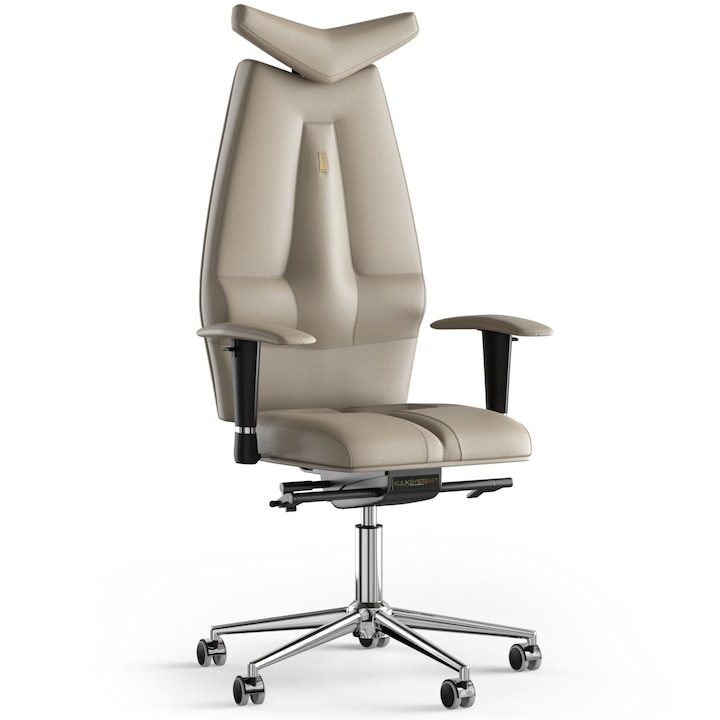 Review Kulik System Scaun de birou ergonomic Jet Piele Bej reglabil spatar brate