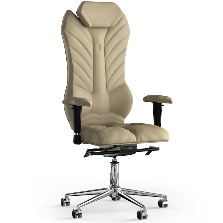 Review Kulik System Scaun de birou ergonomic Piele PU Crem
