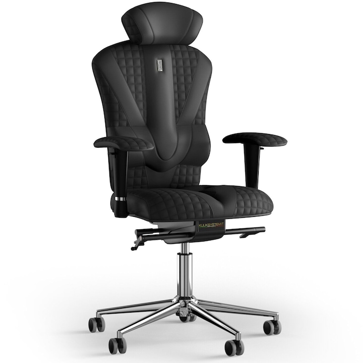 Review Kulik System Scaun de birou ergonomic Victory Piele PU Negru Reglabil