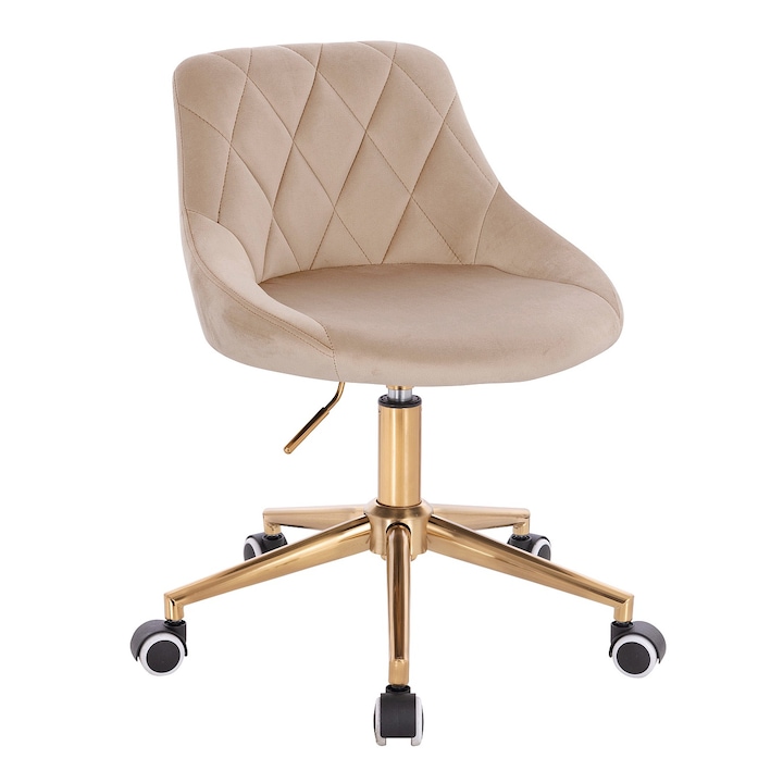 Review Votana HR1054K scaun ergonomic catifea baza aurie greutate max 7kg