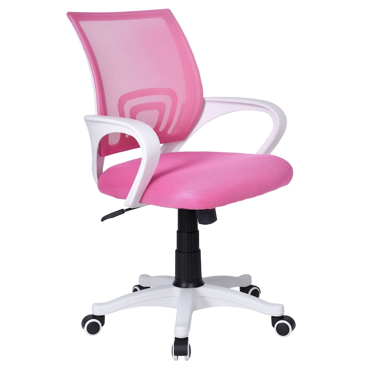 Review eHokery Scaun Bianco alb-roz reglaj inaltime functie TILT