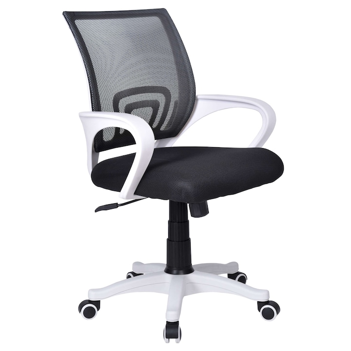 Review eHokery Scaun eHokery Bianco reglabil ergonomic suport lombar roti silentioase