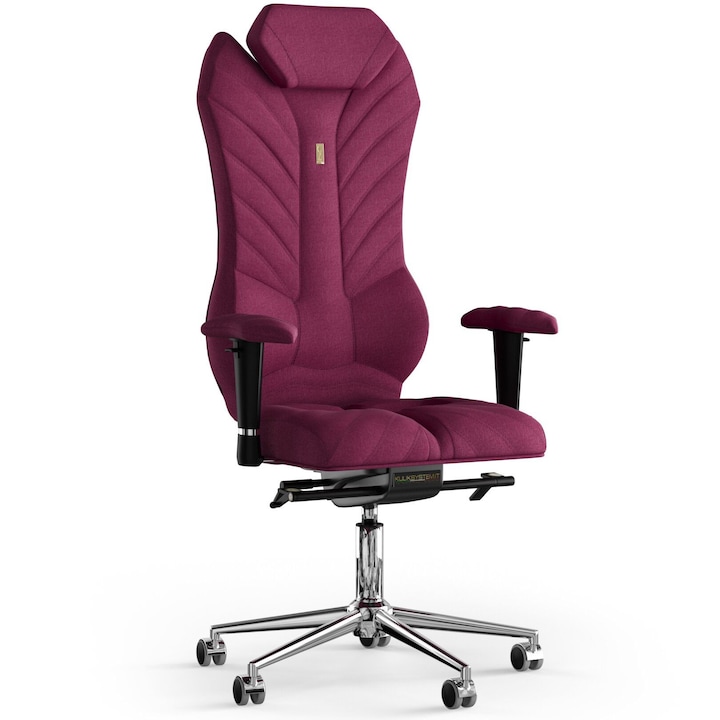 Review Kulik System Scaun birou ergonomic Monarch cu roti tetiera reglabila roz