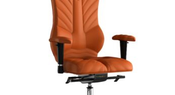 Review Kulik System Scaun birou ergonomic portocaliu piele ecologică ajustabil