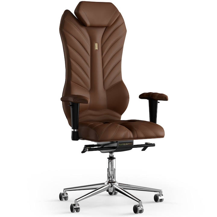 Review Kulik System Scaun de birou ergonomic Monarch piele PU maro