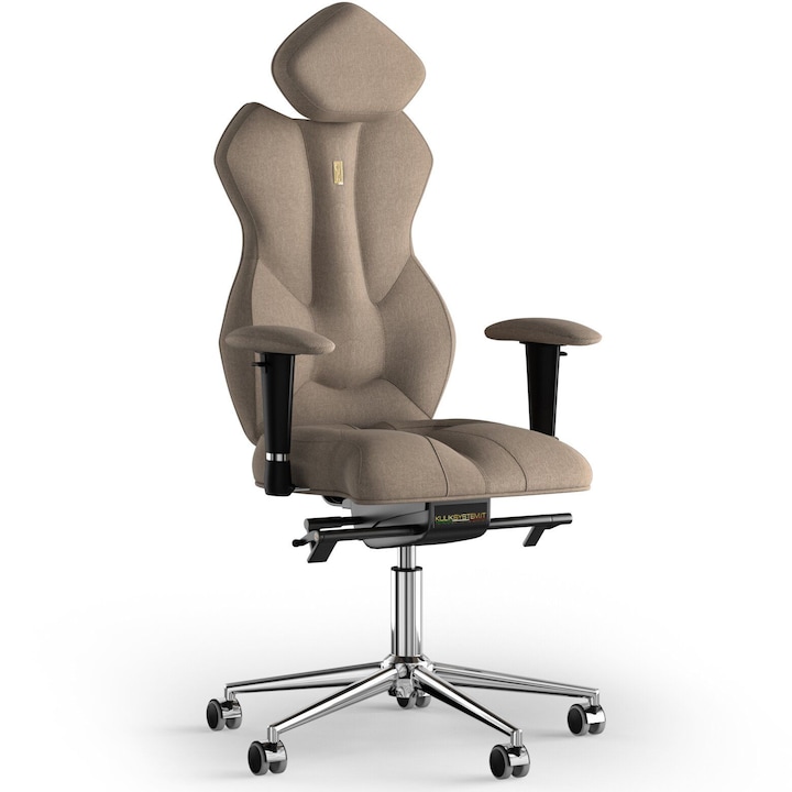 Review Kulik System Scaun de birou ergonomic Royal Azur Caramel