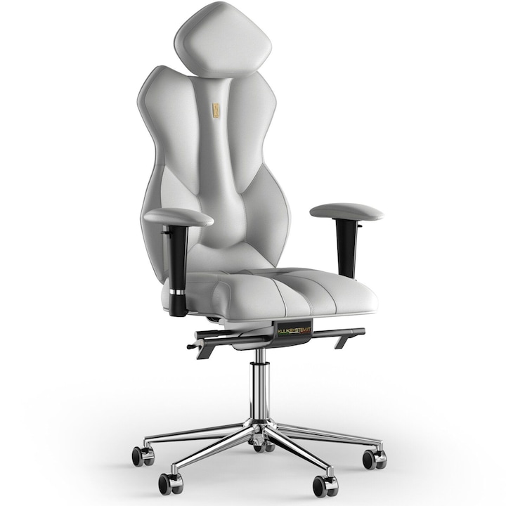Review Kulik System Scaun de birou ergonomic Royal piele alb reglabil 120 Kg