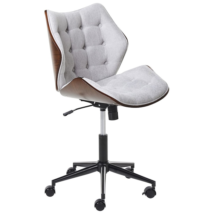 Review Beliani Scaun de birou Lompoc ergonomic gri reglabil
