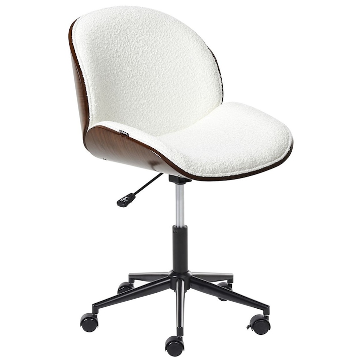 Review Beliani Scaun de birou Menesha ergonomic rotativ maro inchis