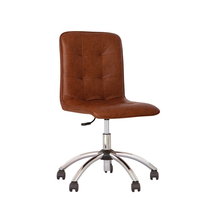 Review MODERNA Malta GTS maro piele ecologica ergonomic fara brate ajustabil pe inaltime 120 Kg