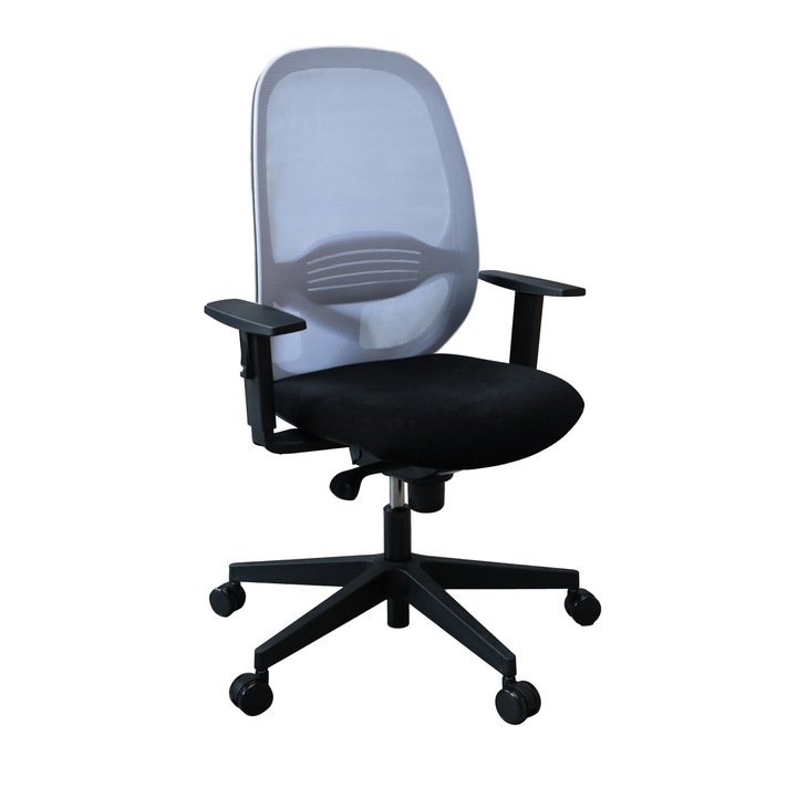 Review MODERNA Scaun de birou Eggy ergonomic mesh alb/negru reglabil