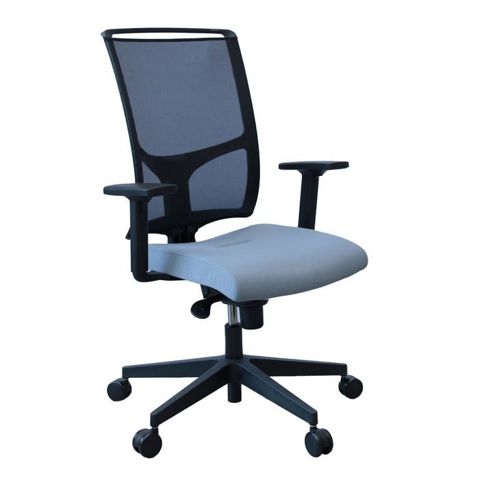 Review Moderna Scaun birou Vosto ergonomic brate reglabile gri