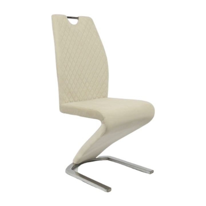 Review OEM Scaun Living F692 Ergonomic Fara brate Cu spatar Tetiera 10 Kg Piele ecologica Fix Bej