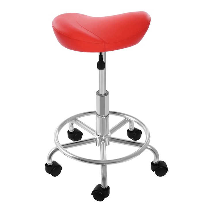 Review OEM Scaun cu ridicare ergonomic rosu inaltime reglabila pivotare 360