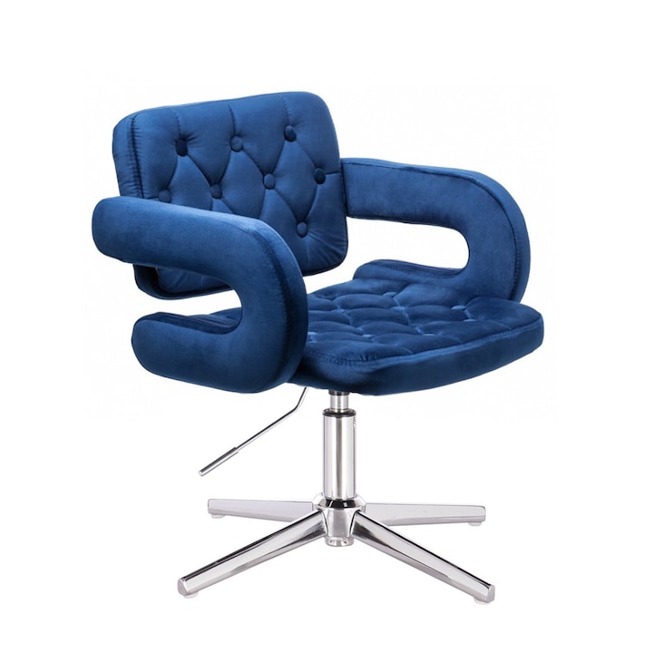 Review Votana HR8403CROSS Scaun ergonomic catifea bleumarin