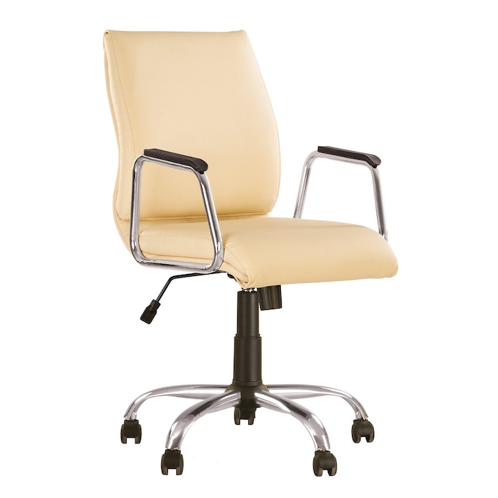 Review Ergonica Scaun birou BELLA ergonomic crem piele ecologica
